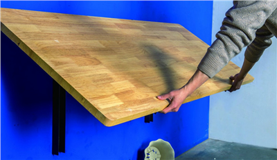 Sklopný pracovní stůl na zeď 1200 x 580 mm