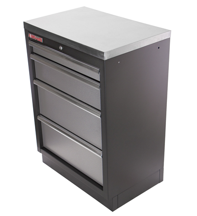 Celokovová dílenská skříňka PROFI se 4-mi šuplíky 680x458x910 mm