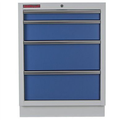 Celokovová dílenská skříňka PROFI BLUE se 4-mi šuplíky 680x458x910 mm