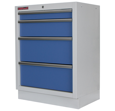 Celokovová dílenská skříňka PROFI BLUE se 4-mi šuplíky 680x458x910 mm
