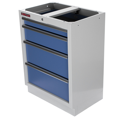 Celokovová dílenská skříňka PROFI BLUE se 4-mi šuplíky 680x458x910 mm