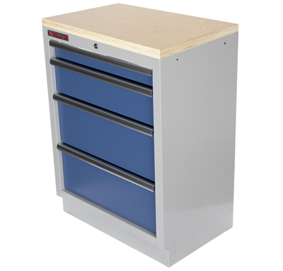 Celokovová dílenská skříňka PROFI BLUE se 4-mi šuplíky 680x458x910 mm