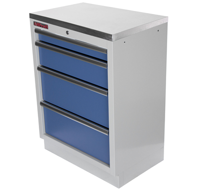 Celokovová dílenská skříňka PROFI BLUE se 4-mi šuplíky 680x458x910 mm