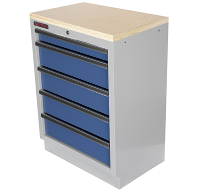Celokovová dílenská skříňka PROFI BLUE s 5-ti šuplíky 680x458x910 mm