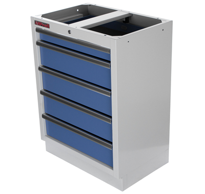 Celokovová dílenská skříňka PROFI BLUE s 5-ti šuplíky 680x458x910 mm