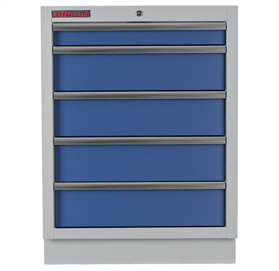 Celokovová dílenská skříňka PROFI BLUE s 5-ti šuplíky 680x458x910 mm