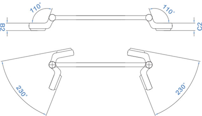 Oboustranný polootevřený flexibilní klíč, 17 x 19 mm
