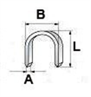 Licota LiagnRA14 Kulaté svorky - 1000 ks - délka 14 mm