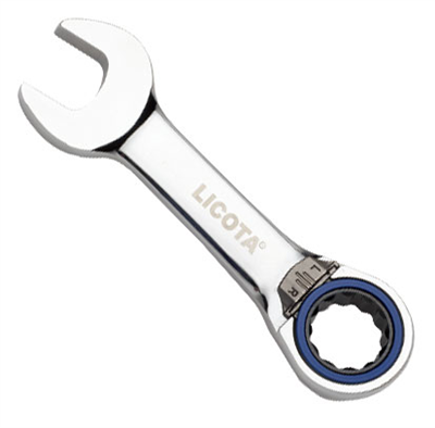 Vyhnutý ráčnový klíč s přepínáním krátký, 6 mm