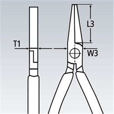 Rovné ploché kleště 160 mm Knipex