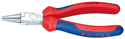 Rovné kulaté kleště 160 mm Knipex chromované