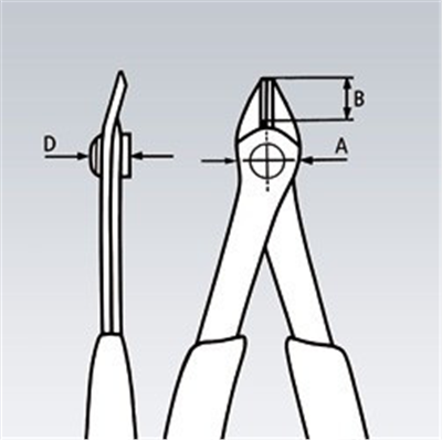 Boční štípací kleště Electronic Super Knips ® brunýrované 125 mm 