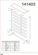 AHProfi SBRF3447 Kovový regál s plastovými boxy 47 ks