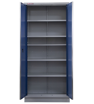 Celokovová široká dílenská skříň PROFI BLUE 915x458x2000 mm