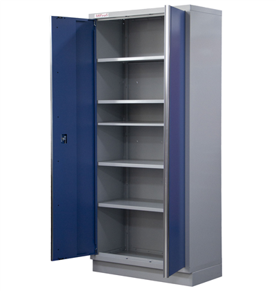 Celokovová široká dílenská skříň PROFI BLUE 915x458x2000 mm