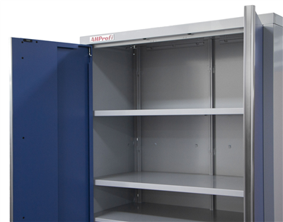 Celokovová široká dílenská skříň PROFI BLUE 915x458x2000 mm