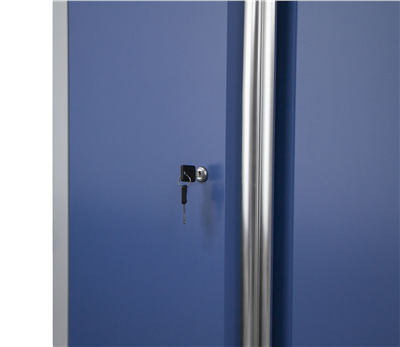 Celokovová široká dílenská skříň PROFI BLUE 915x458x2000 mm