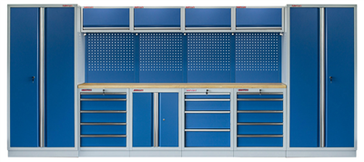 Kvalitní PROFI BLUE dílenský nábytek - 4535 x 2000 x 495 mm