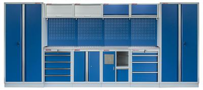 Kvalitní PROFI BLUE dílenský nábytek - 4535 x 2000 x 495 mm