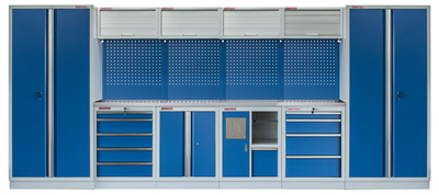 Kvalitní PROFI BLUEdílenský nábytek - 4535 x 2000 x 495 mm