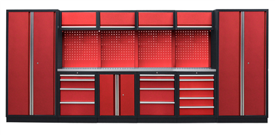 Kvalitní PROFI RED dílenský nábytek - 4535 x 2000 x 495 mm