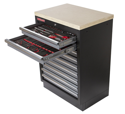 Celokovová dílenská skříňka PROFI s 9-ti šuplíky 680x458x910 mm