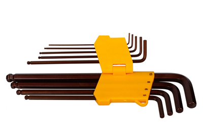 Sada extra dlouhých klíčů imbus s kuličkou 9 ks