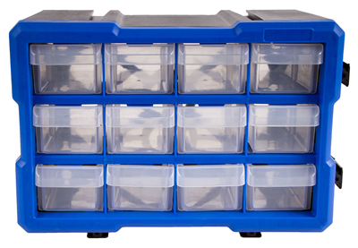 Plastový organizér, 12 boxů