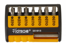 Hoteche HT251015 Sada bitů v plastovém držáku, 15 ks