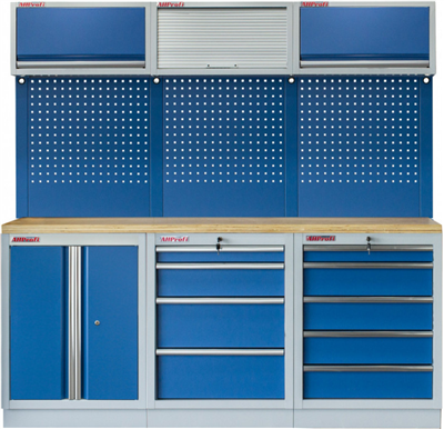 Sestava 6-ti ks PROFI BLUE dílenského nábytku 2040 x 495 x 2000 mm - MTGS1300BF Blue