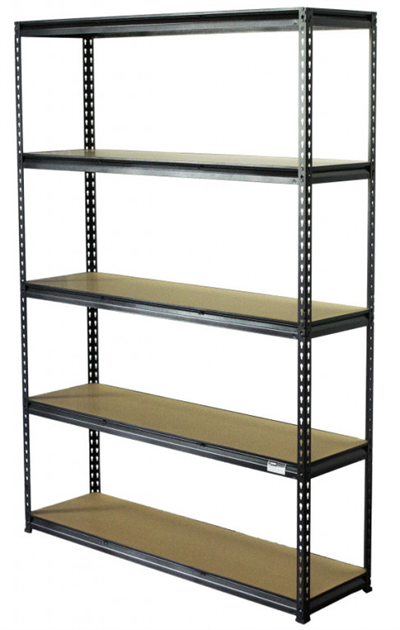 Policový regál, 5 polic - 1200 x 410 x 1830 mm