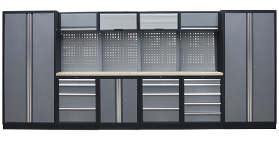 Kvalitní PROFI dílenský nábytek - 4535 x 2000 x 495 mm - TGS1300A1 Grey