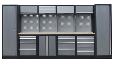 Kvalitní PROFI dílenský nábytek 3920 x 495 x 2000 mm - TGS1300A7 Grey