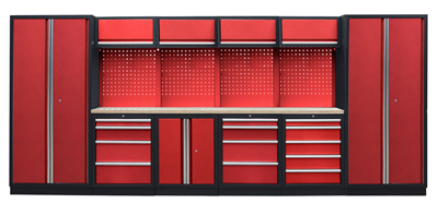 Kvalitní PROFI RED dílenský nábytek - 4535 x 2000 x 495 mm