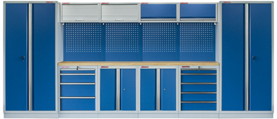 Kvalitní PROFI BLUE dílenský nábytek - 4535 x 2000 x 495 mm - MTGS1300AA1 Blue