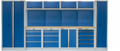 Kvalitní PROFI BLUE dílenský nábytek 4235 x 495 x 2000 mm - MTGS1300A5 Blue