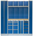 Kvalitní PROFI BLUE dílenský nábytek 4235 x 495 x 2000 mm - 