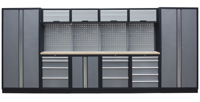 Kvalitní PROFI dílenský nábytek - 4535 x 2000 x 495 mm - TGS1300A3 Grey