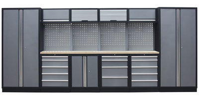 Kvalitní PROFI dílenský nábytek - 4535 x 2000 x 495 mm - TGS1300AH Grey