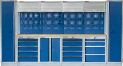 Kvalitní PROFI BLUE dílenský nábytek 3920 x 495 x 2000 mm - MTGS1300AN Blue