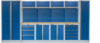 Kvalitní PROFI BLUE dílenský nábytek 4235 x 495 x 2000 mm - MTGS1300AA6 Blue