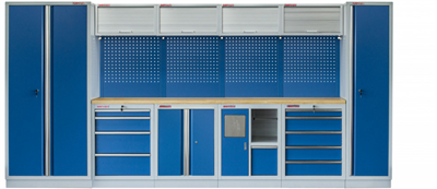 Kvalitní PROFI BLUE dílenský nábytek 4235 x 495 x 2000 mm - MTGS1301AJ Blue