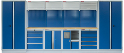 Kvalitní PROFI BLUE dílenský nábytek - 4535 x 2000 x 495 mm - MTGS1301AH Blue