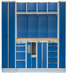 Kvalitní PROFI BLUE dílenský nábytek 4235 x 495 x 2000 mm - 