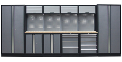 Kvalitní PROFI dílenský nábytek - 4535 x 2000 x 495 mm - TGS1300AA3 Grey