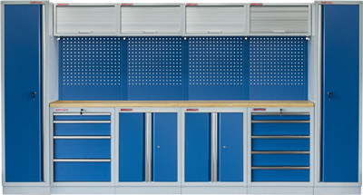 Kvalitní PROFI BLUE dílenský nábytek 3920 x 495 x 2000 mm - MTGS1300AA9 Blue