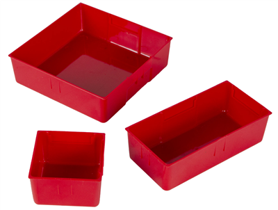 Plastové boxy do zásuvek, 17 ks