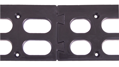 Závěsná plastová lišta s 6 plastovými boxy