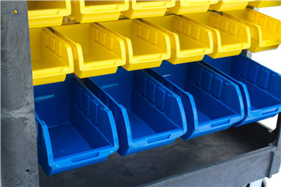 Dílenský vozík s boxy 790 x 430 x 855 mm, 32 boxů