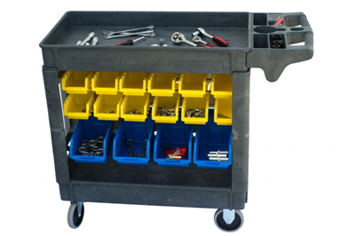 Dílenský vozík s boxy 790 x 430 x 855 mm, 32 boxů